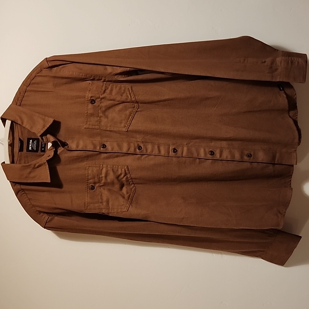 Prana Chestnut Long Sleeve Shirt Small